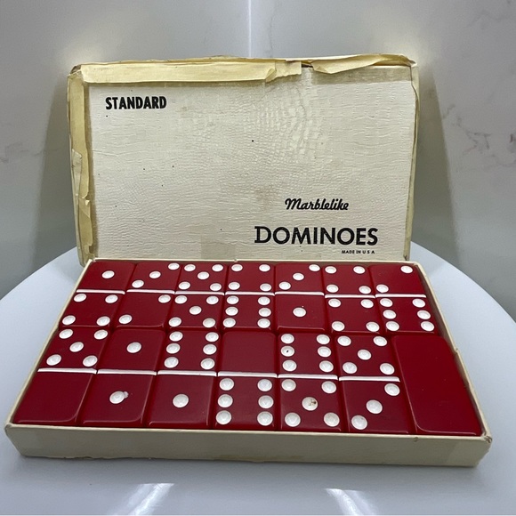 puremco Games Vintage Puremco Dominoes Hard Durable Marblelike